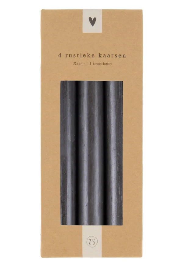Shop 4 rustieke kaarsen 20cm Kaarsen
