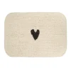 Store badmat hartje antracietgrijs/off white Bad