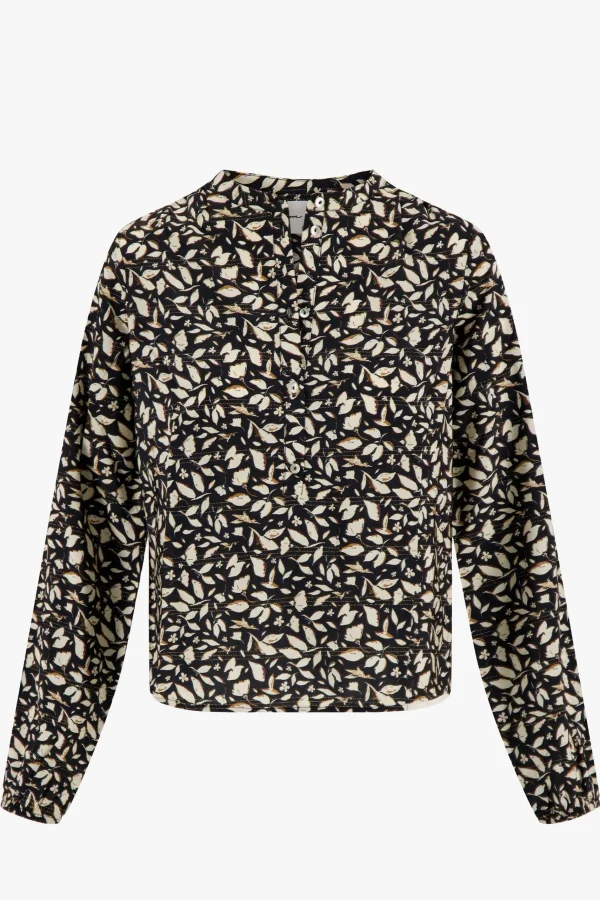 Best Sale blouse blaadjes print Tops