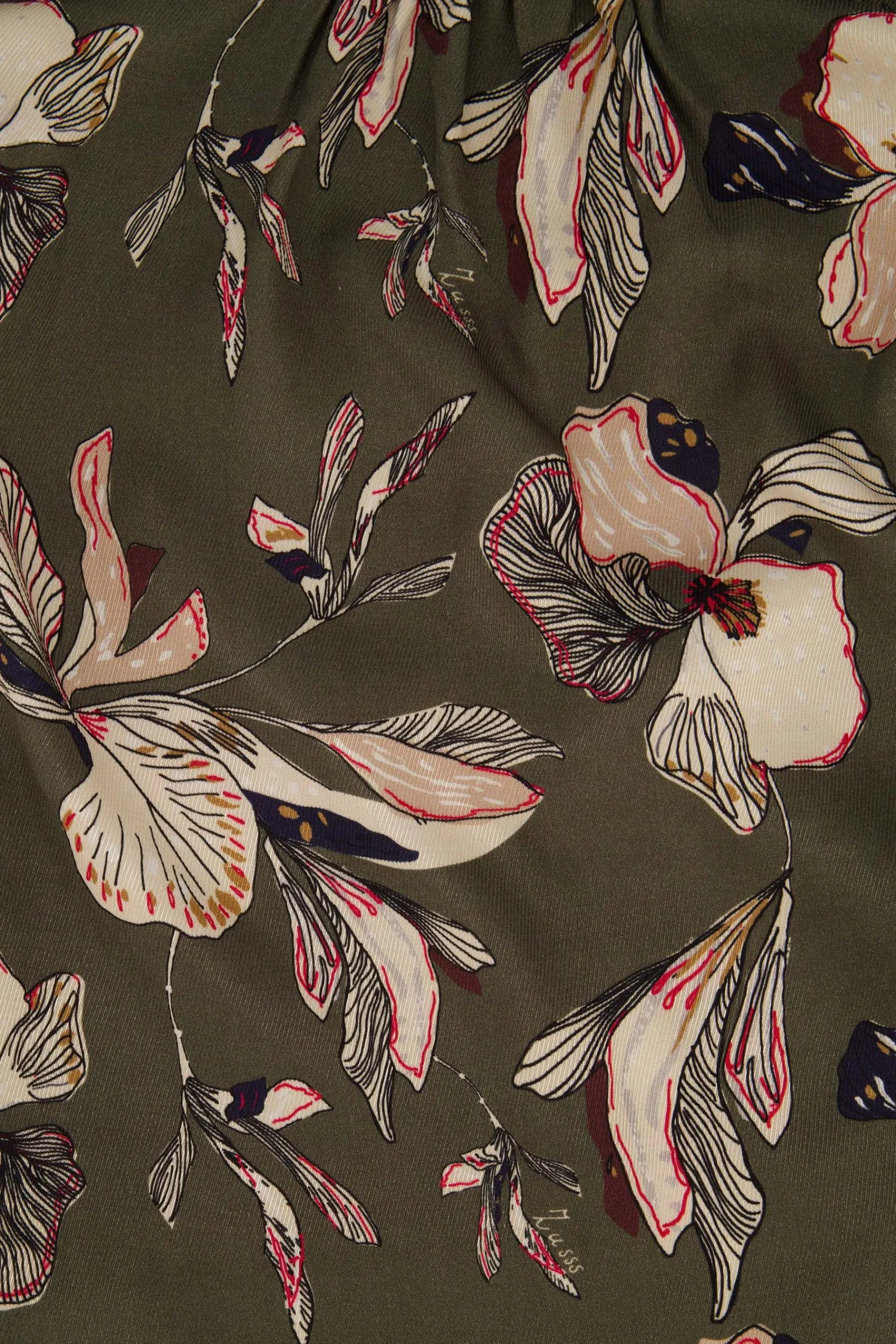 zusss_blouse_met_iris_bloemen_print_donkergroen_3.webp Online blouse met iris bloemen print Tops