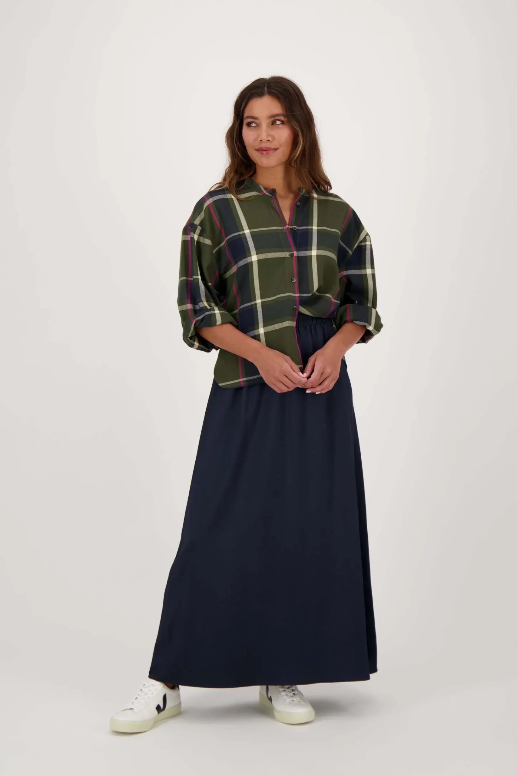 zusss_blouse_met_ruit_donkergroen_1.webp Best Sale blouse met ruit Tops