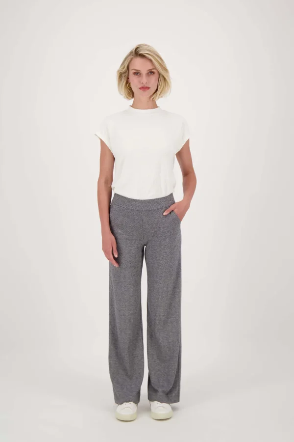 Store broek met visgraat structuur Broeken & Jeans