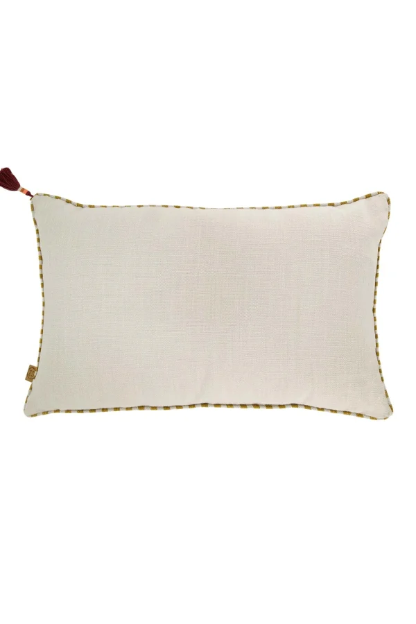 Sale buitenkussen love 60x30cm peper en zout/oker Buiten