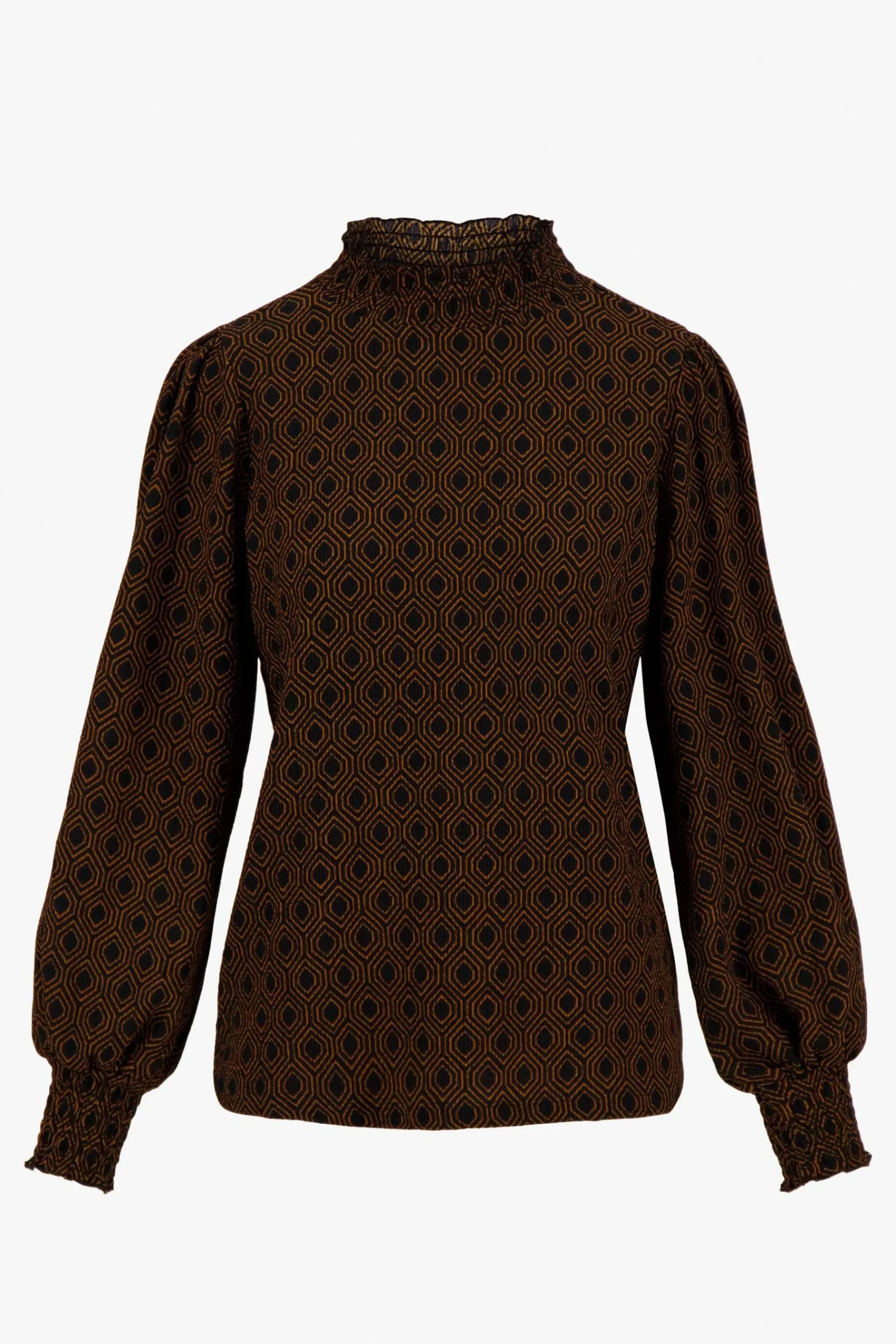 zusss_col_met_blockprint_zwartcamel_0.webp Outlet col met blockprint Tops