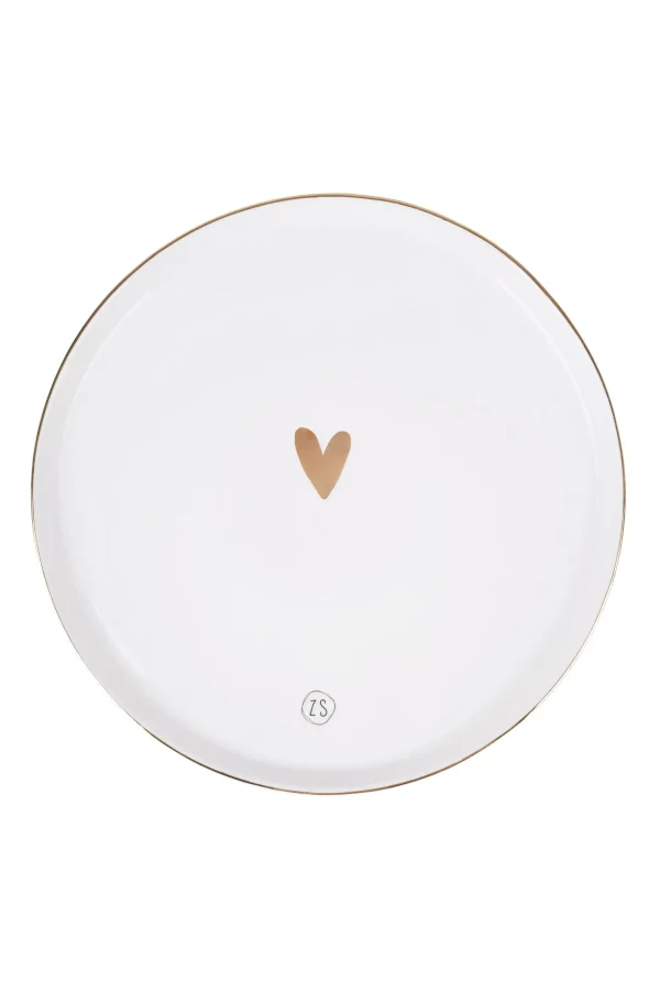 Hot dinerbord hartje wit Servies