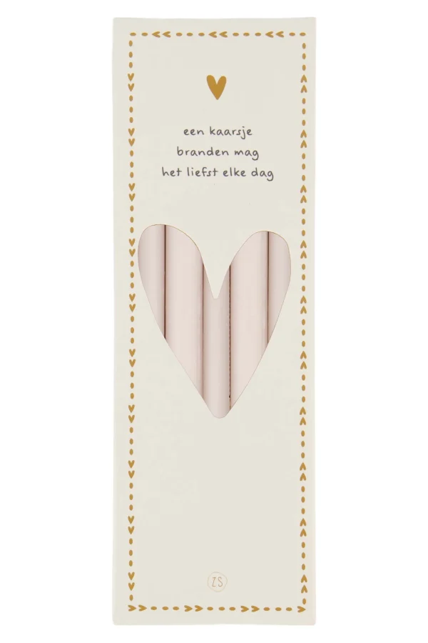 Cheap doosje met 10 smalle kaarsjes 17cm off white Kaarsen