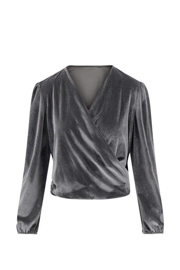 New fluwelen wikkeltop Tops