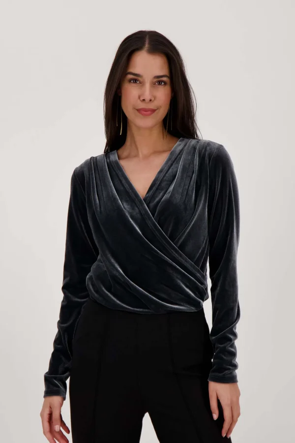 New fluwelen wikkeltop Tops