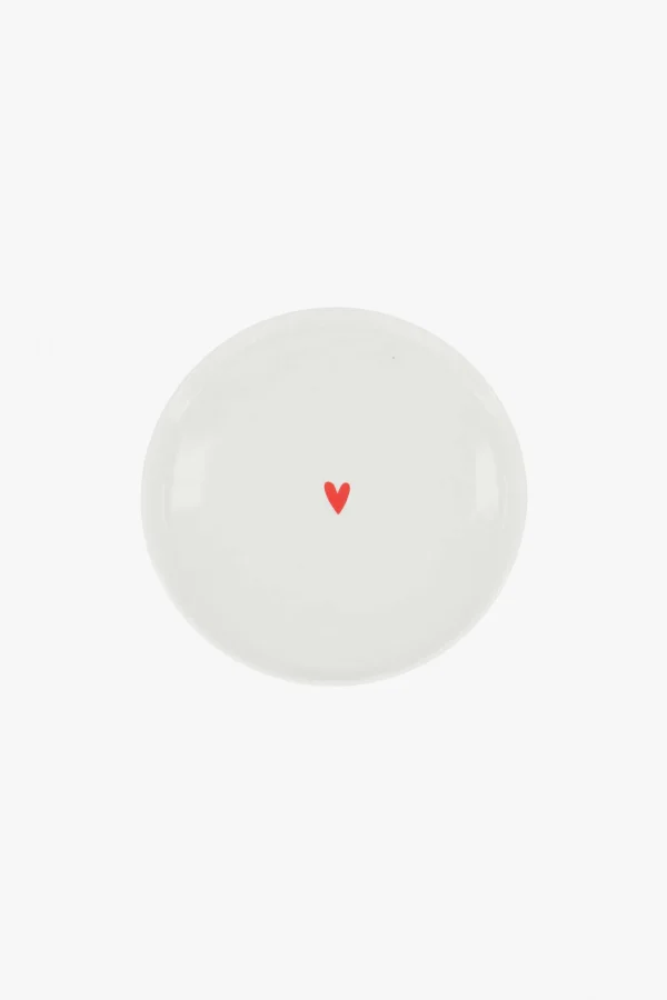 Clearance gebaksbordje met hartje rood Servies