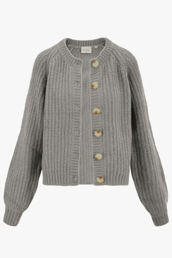 Hot gebreid vest in bomberstyle Vesten