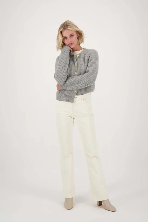 Hot gebreid vest in bomberstyle Vesten