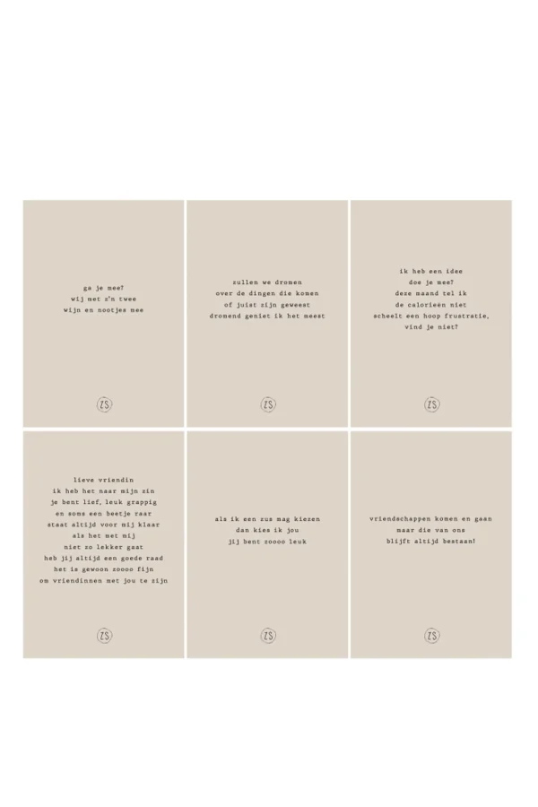 Store gedichtenbundel vriendschap Kaartjes