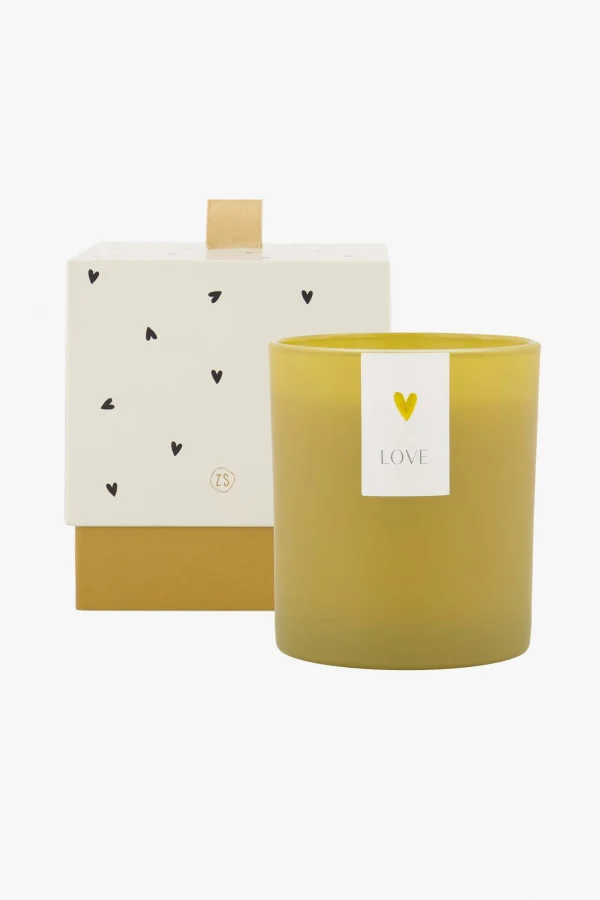 Flash Sale geurkaars in doosje bamboe hartje Geurkaarsen