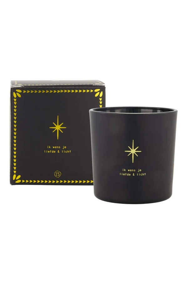 Sale geurkaars in doosje winterbloem liefde & licht ster Geurkaarsen