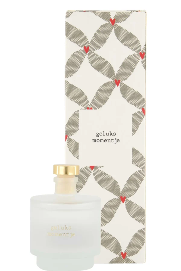 Outlet geurstokjes 90ml geluksmomentje antracietgrijs/roze rood Bad