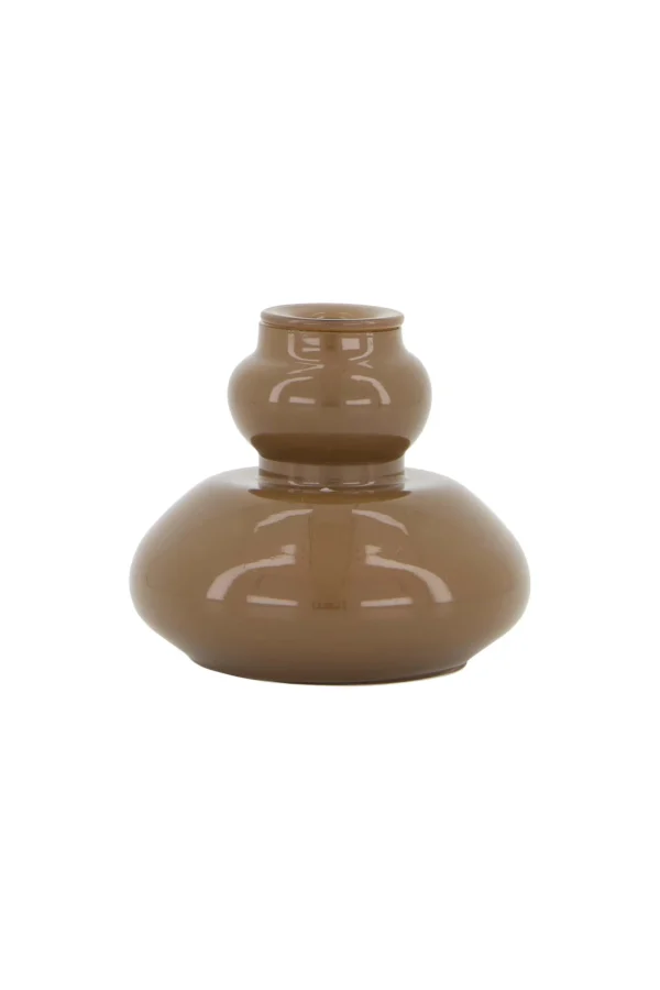 Best Sale glazen kandelaar 5,5cm warm grijs Kaarsen | Kaarsenhouders