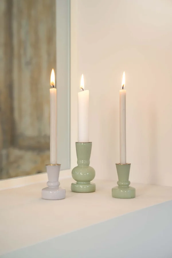 Best Sale glazen kandelaar M saliegroen Kaarsen | Kaarsenhouders
