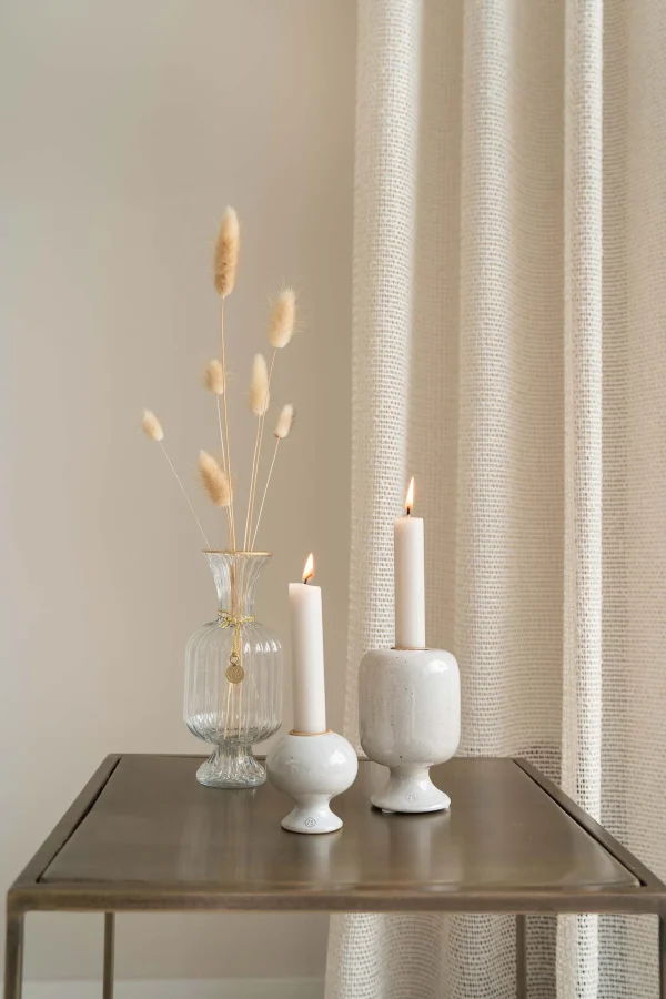 Sale glazen ribbelvaasje M helder Vazen & Potten