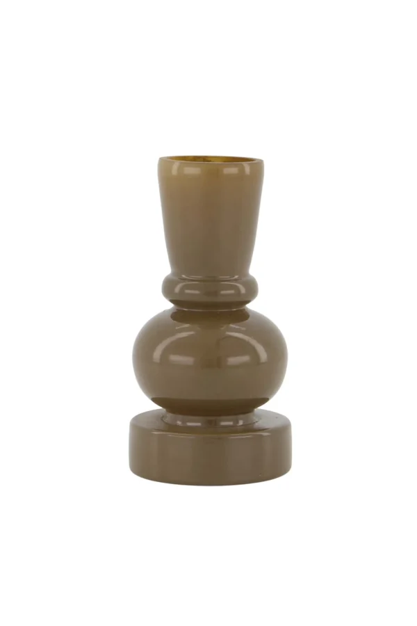 Hot glazen vaasje warm grijs Vazen & Potten