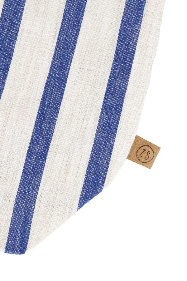 Cheap grote boodschappentas gestreept peper en zout/kobaltblauw Schoudertassen & Handtassen