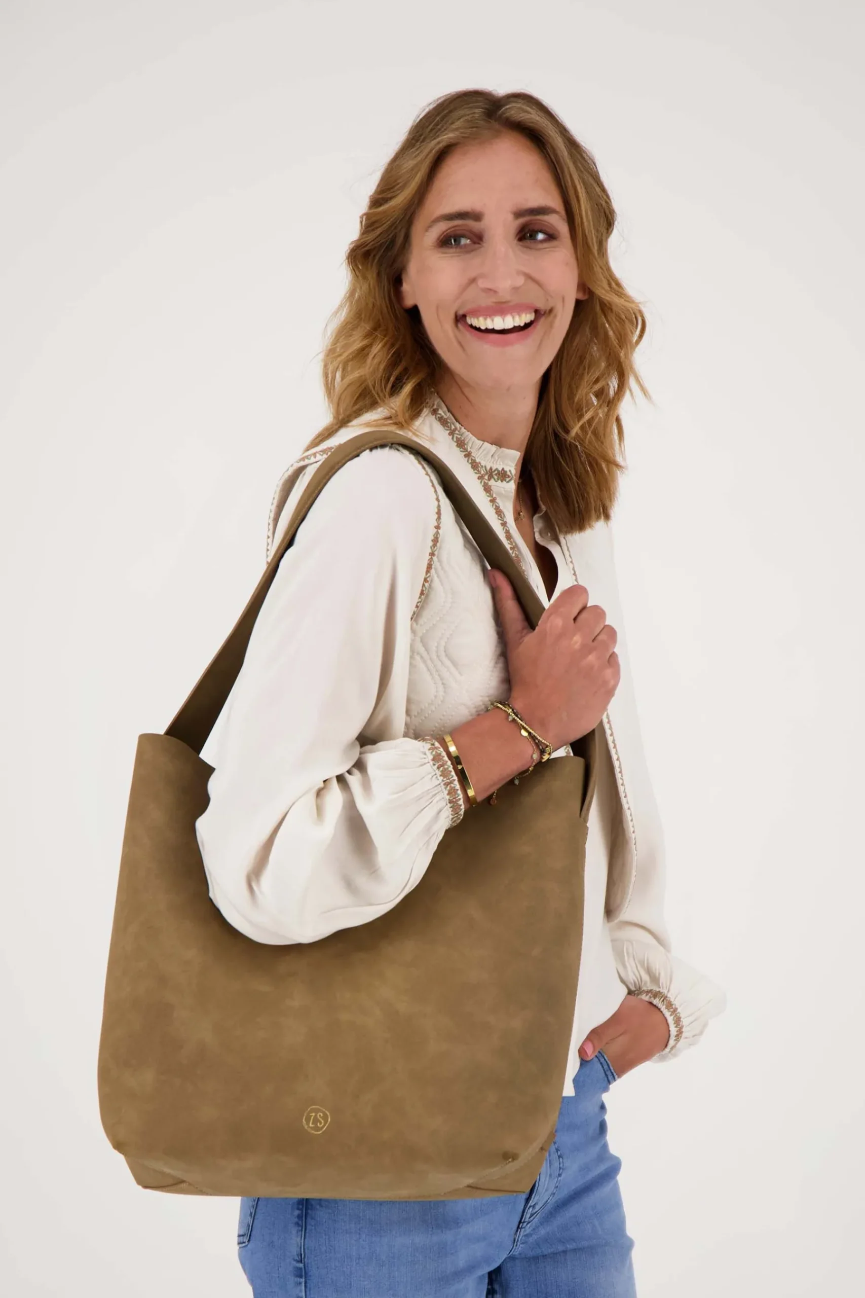 zusss_grote_shopper_bruin_1.webp Cheap grote shopper Schoudertassen & Handtassen