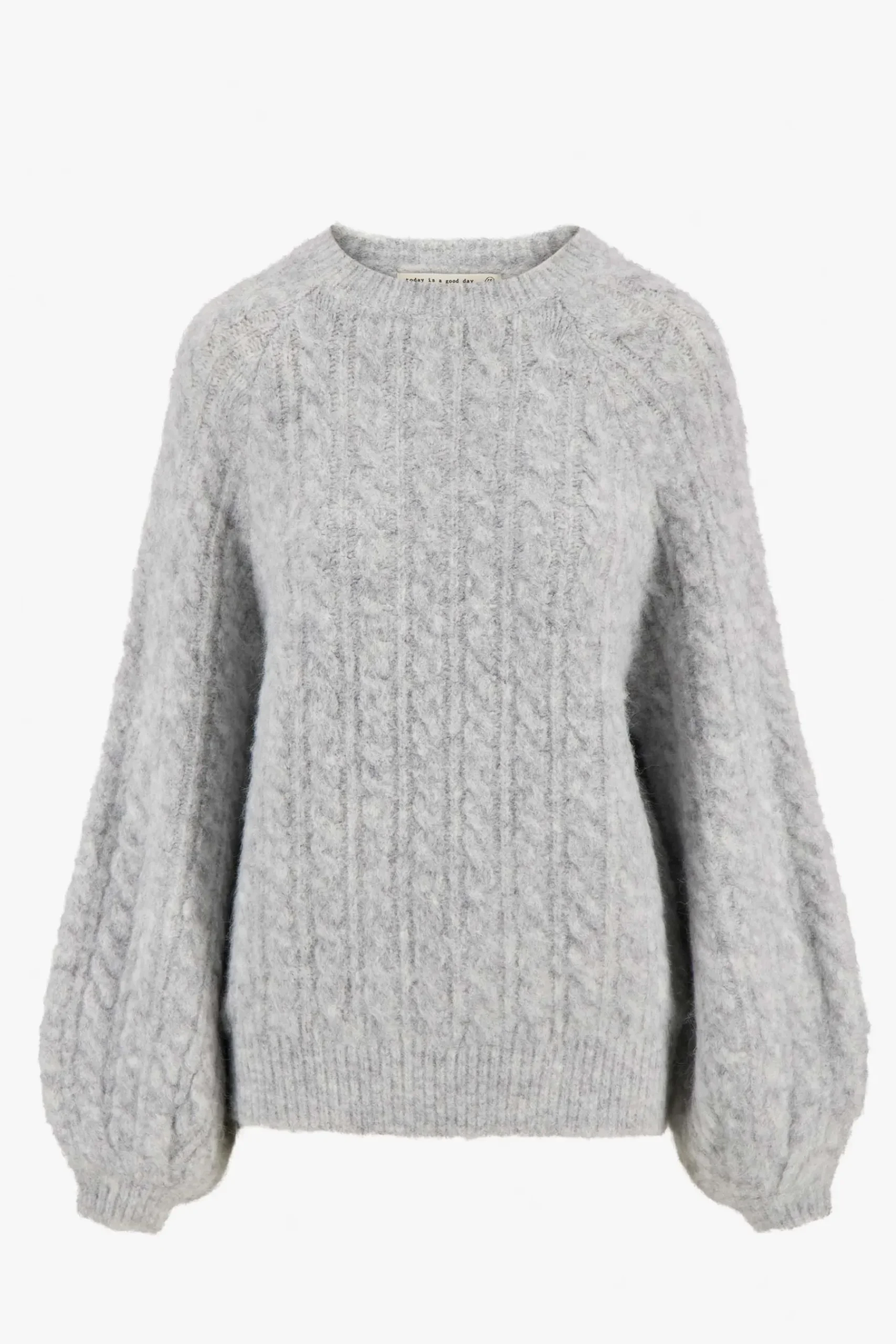zusss_kabel_trui_met_ballonmouw_lichtgrijs_0.webp Cheap kabel trui met ballonmouw Truien