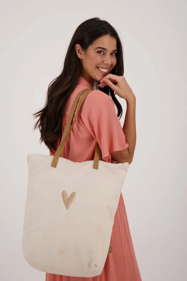 Cheap katoenen boodschappentas hartje Schoudertassen & Handtassen