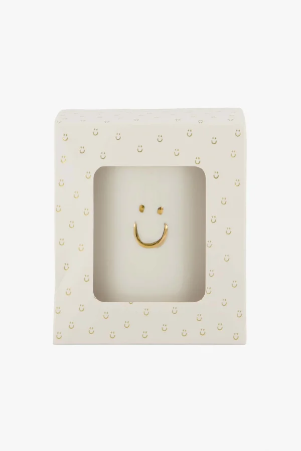 Shop keramieken geurkaars in doosje linnen smile Geurkaarsen