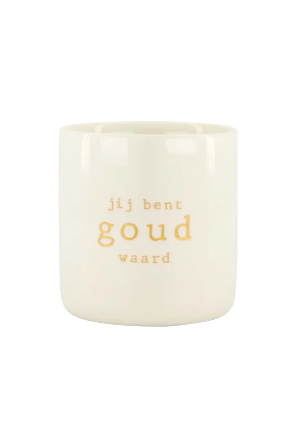 Hot keramieken geurkaars jij bent goud waard M Geurkaarsen