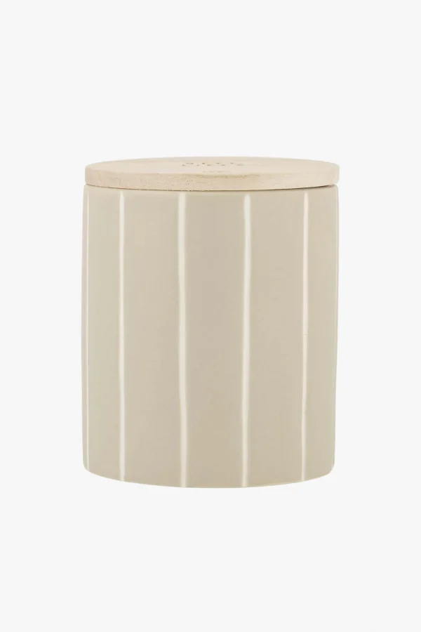 Store keramieken geurkaars met houten deksel veel liefs Geurkaarsen