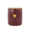 Cheap keramieken geurkaars warme wol hartje M Geurkaarsen