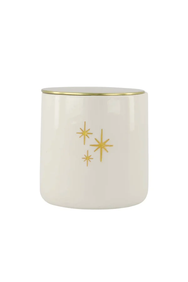 Outlet keramieken geurkaars warme wol sterren L Geurkaarsen