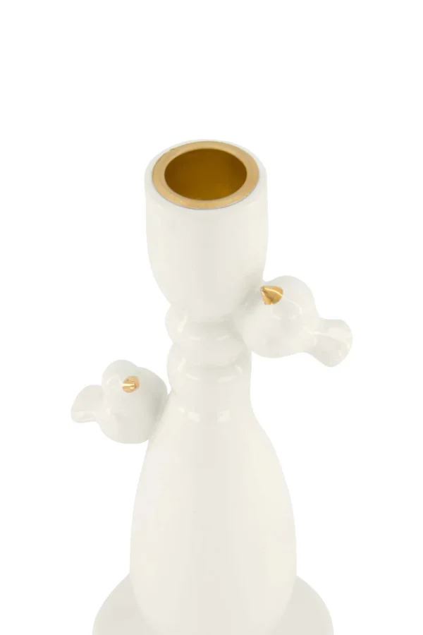 Store keramieken kandelaar vogeltjes Kaarsen | Kaarsenhouders