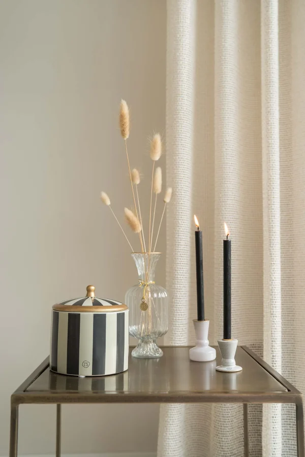 Store keramieken kandelaartje S glazuur spikkels Kaarsen | Kaarsenhouders