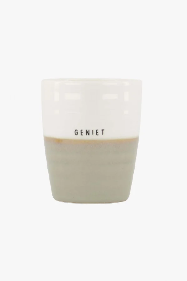 Online koffiemok geniet Servies