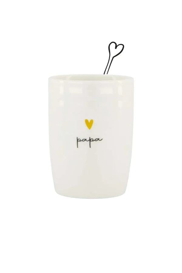 Store koffiemok goud hartje papa Servies