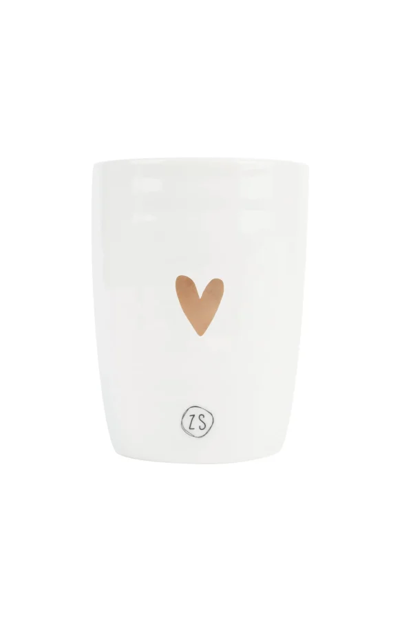 Online koffiemok goud hartje (set van 6) Servies