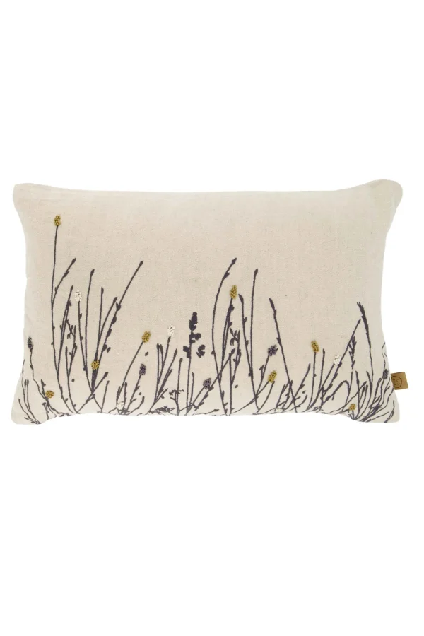 Flash Sale kussen bloemen silhouet borduur 50x30 cm Kussens