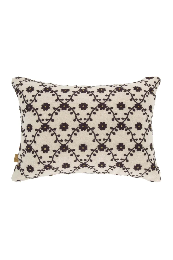 Store kussen droom durf doe 35x25cm antracietgrijs/zand Kussens