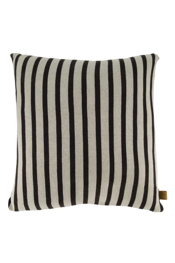 Outlet kussen fijn gebreid streep 45x45cm Kussens