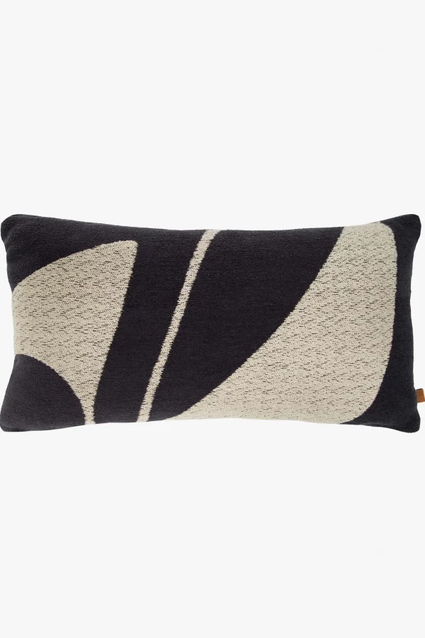 Store kussen grafisch element 60x40cm antraciet Kussens