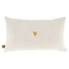 Store kussen hartjespatroon met borduur 50x30cm Kussens