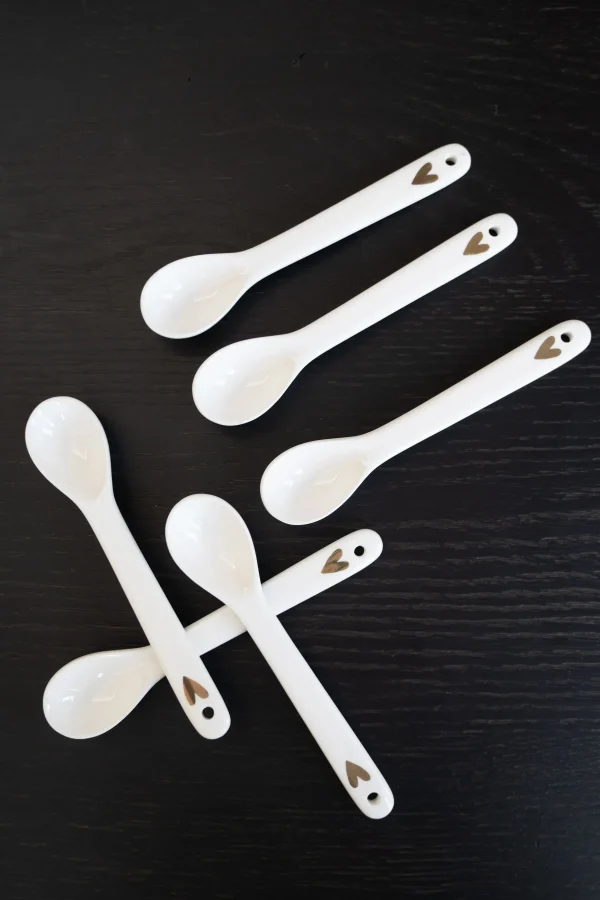 Discount lepeltje goud hartje (set van 6) Servies