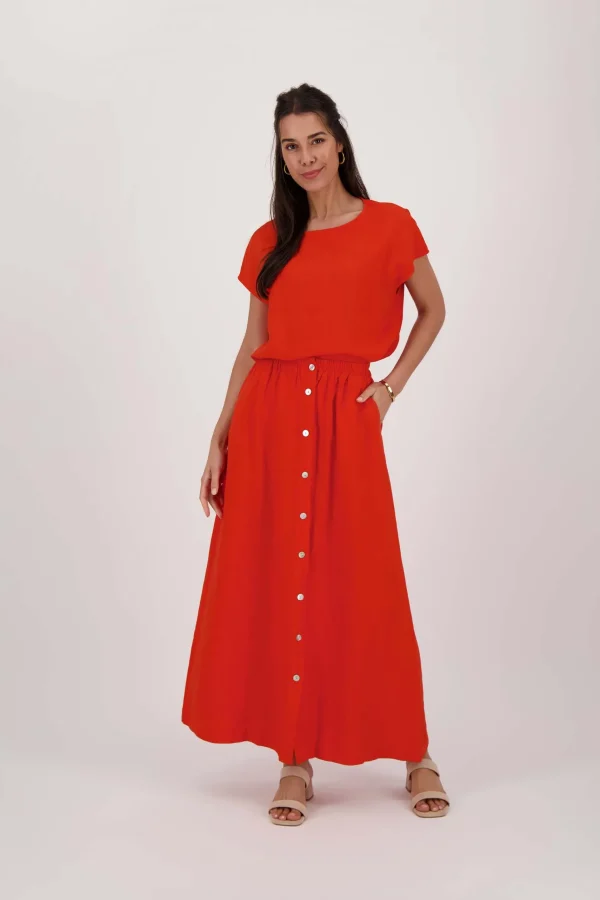 Cheap linnen doorknooprok Jurkjes & Rokken