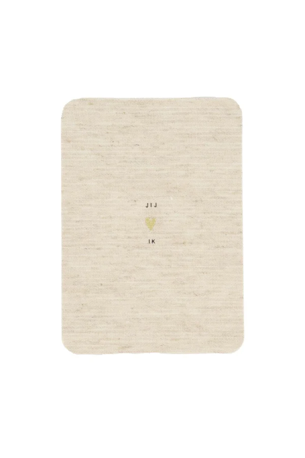 Cheap linnen kaart jij & ik Kaartjes