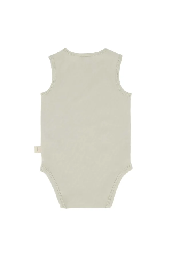 Outlet mouwloos rompertje so loved zand Baby