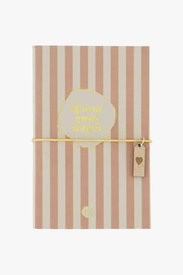 Cheap notitieboekje jij bent goud waard terra roze/zand Notitieboeken & Schrijfwaren