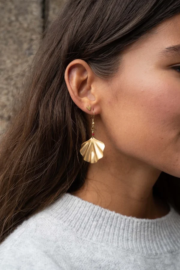 Sale oorhangers ginkgo blad Oorbellen