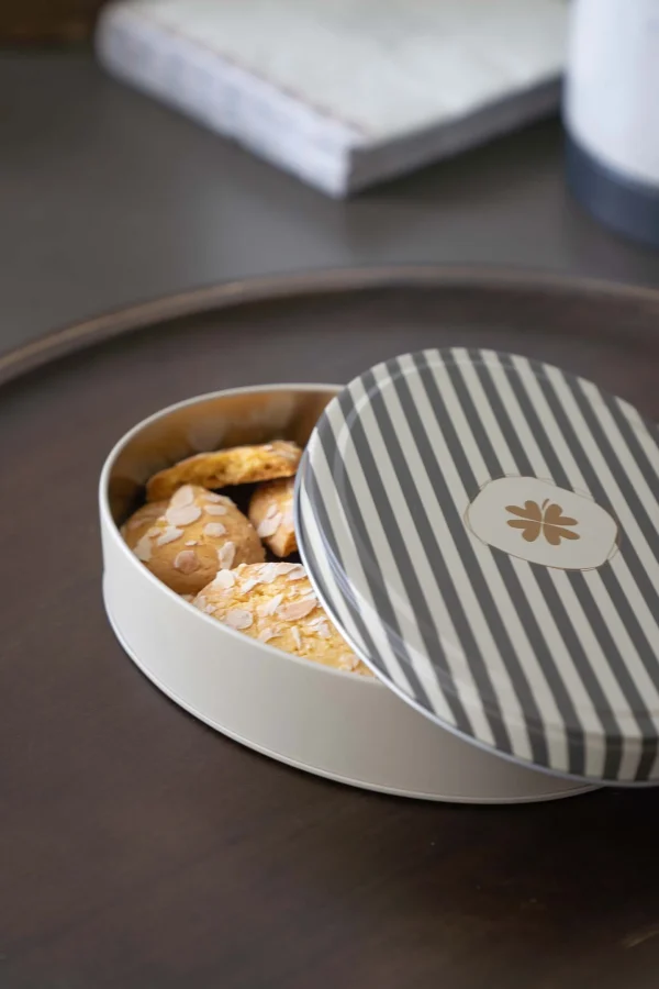 Store opbergblik ovaal klavertje grijs Keukenaccessoires