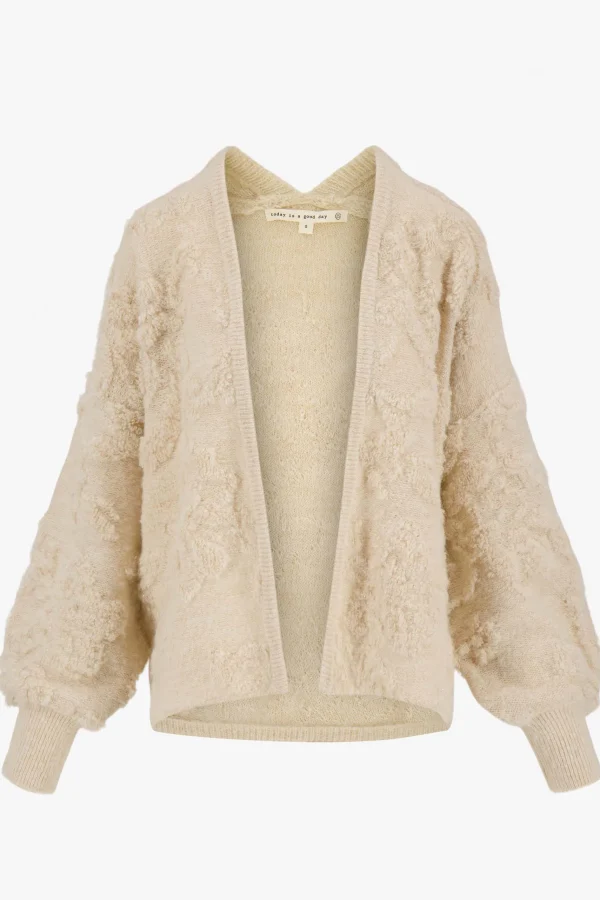 Best Sale openvallend vest met lurex jacquard Vesten